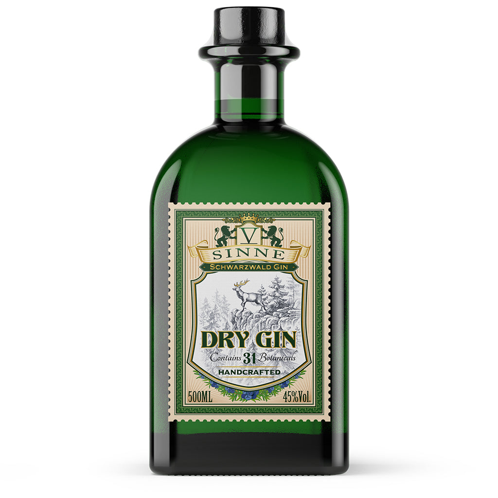 V-Sinne Dry Gin 45 % vol. 500 ml – wolkenlos und heiter