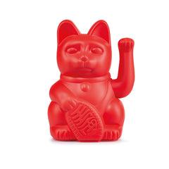 Lucky Cat Red - Winkekatze "Mut und Kraft" 15 cm