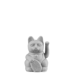 Lucky Cat mini Grey - Winkekatze "Stabilität und Sicherheit" 10 cm