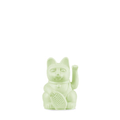 Lucky Cat mini Light Green - Winkekatze "Entspannung" 10 cm