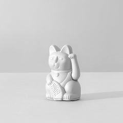 Lucky Cat mini White - Winkekatze "Frieden" 10 cm
