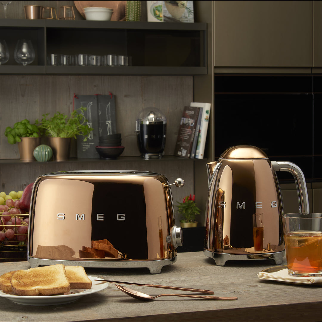 SMEG 2-Schlitz Toaster Kompakt Champagnermatt