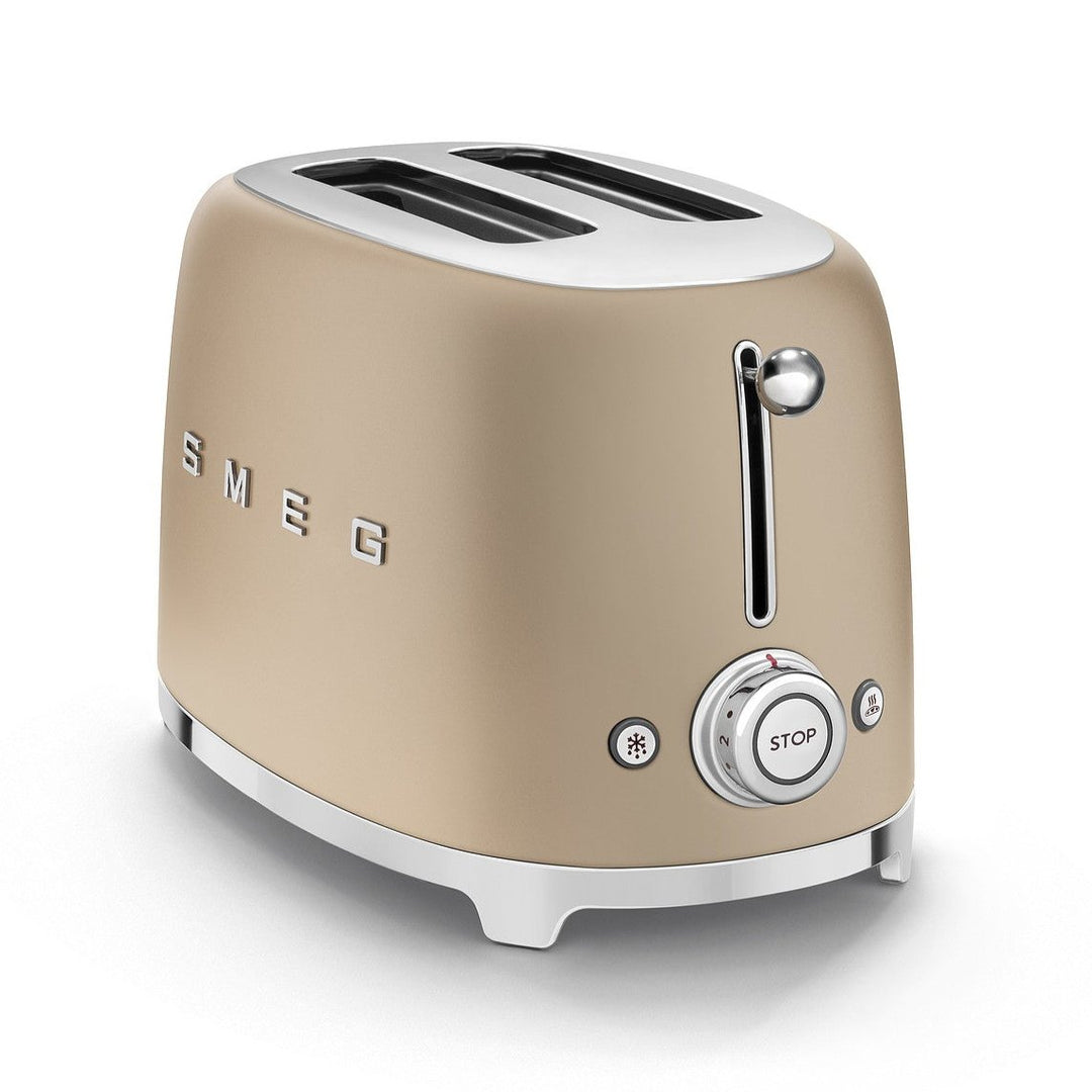 SMEG 2-Schlitz Toaster Kompakt Champagnermatt