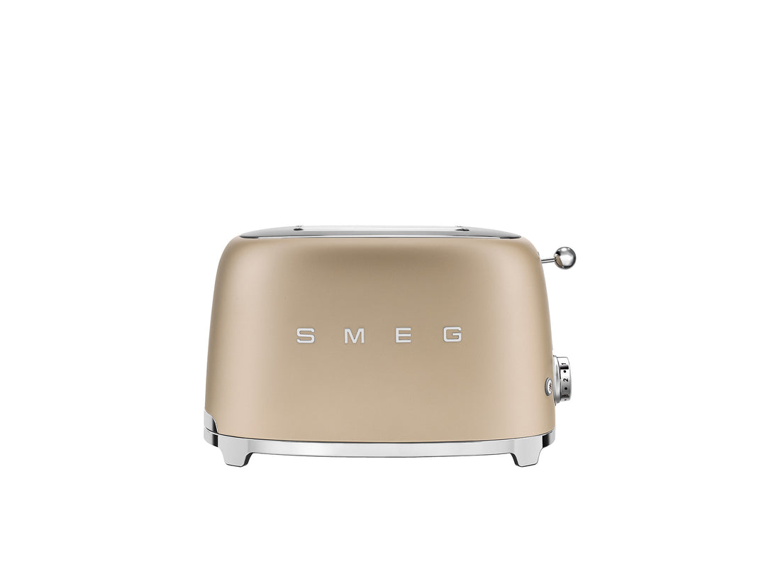 SMEG 2-Schlitz Toaster Kompakt Champagnermatt