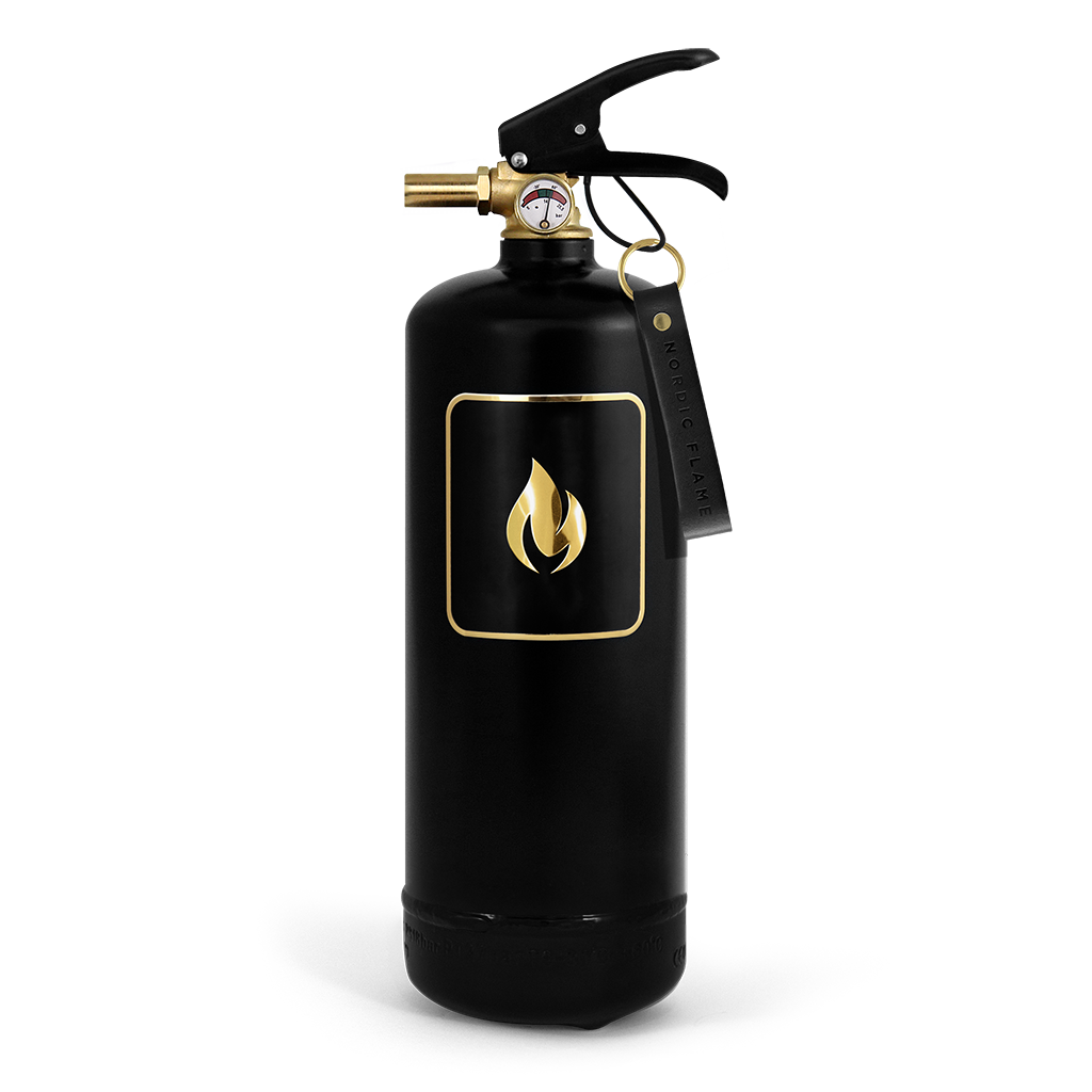 Nordic Flame Feuerlöscher 2 kg Schwarz Gold