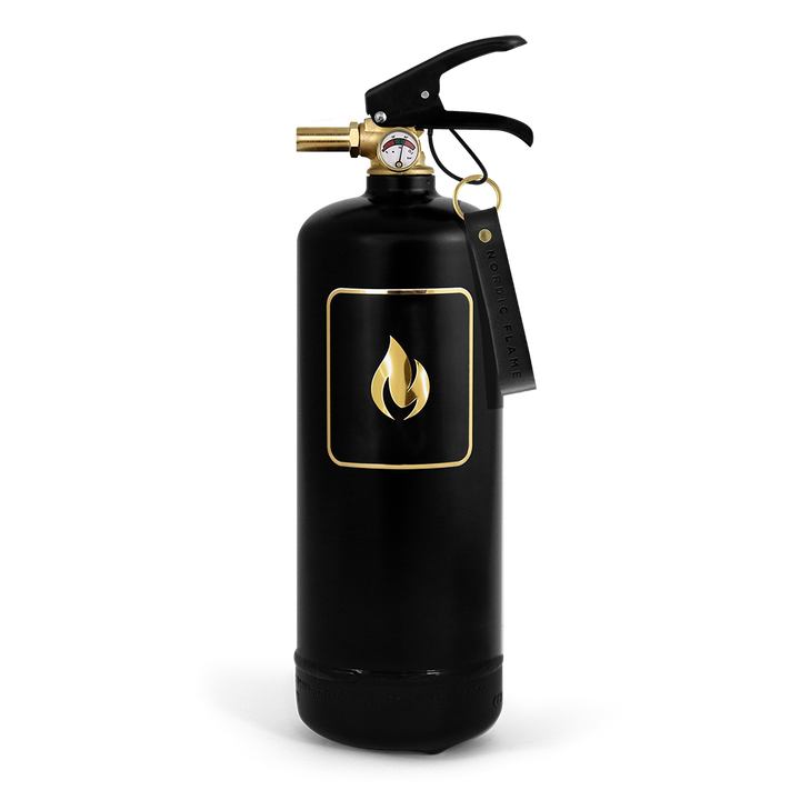 Nordic Flame Feuerlöscher 2 kg Schwarz Gold