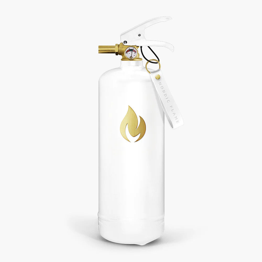 Nordic Flame Feuerlöscher 2 kg Weiß Gold