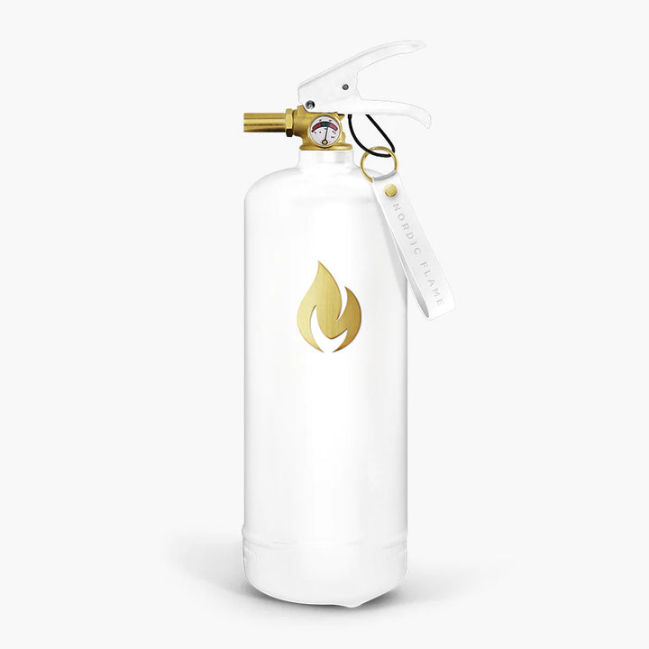 Nordic Flame Feuerlöscher 2 kg Weiß Gold