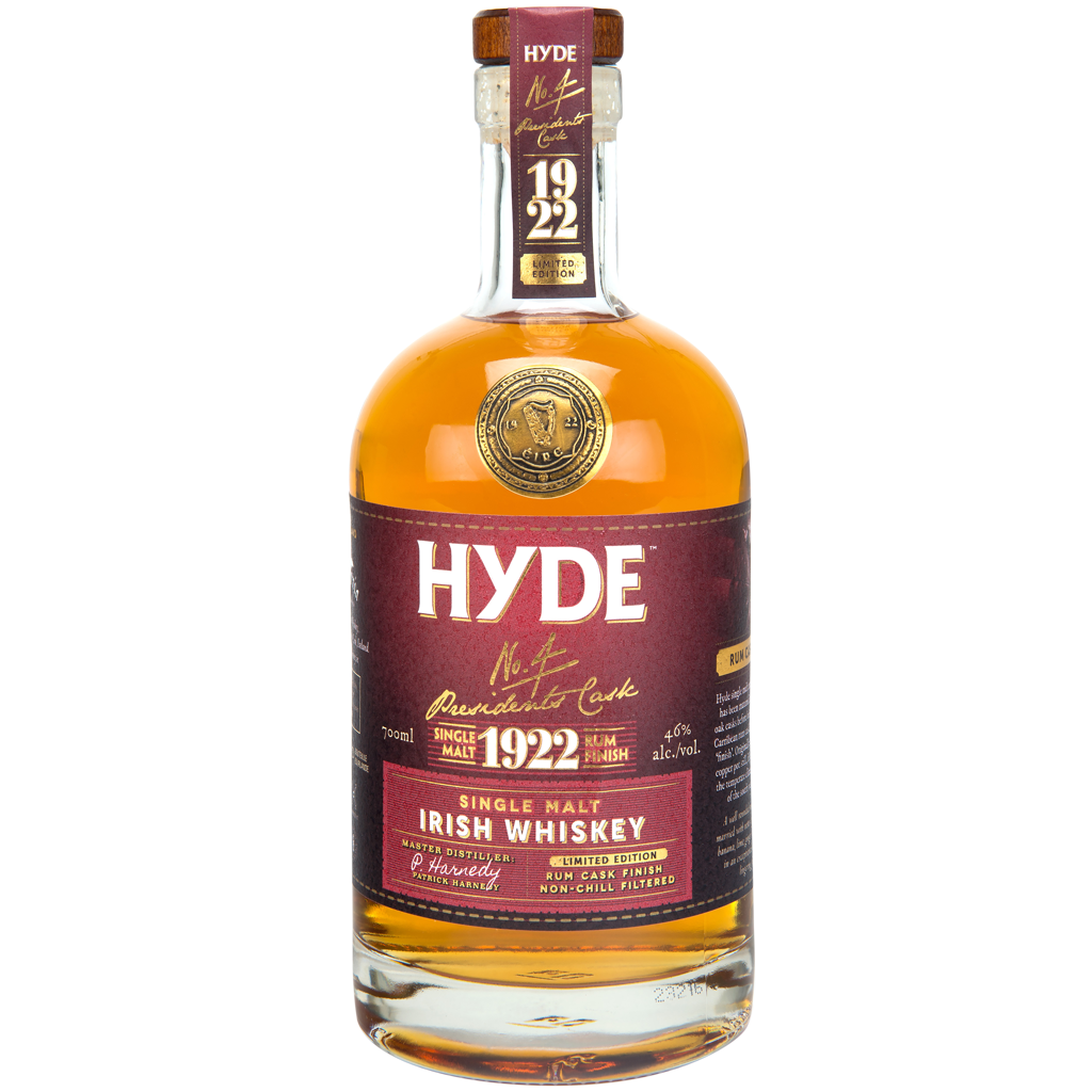 HYDE No.4 PRESIDENT'S CASK 1922 Single Malt Irish Whiskey Rum Finish 46 % vol. 700ml Öl