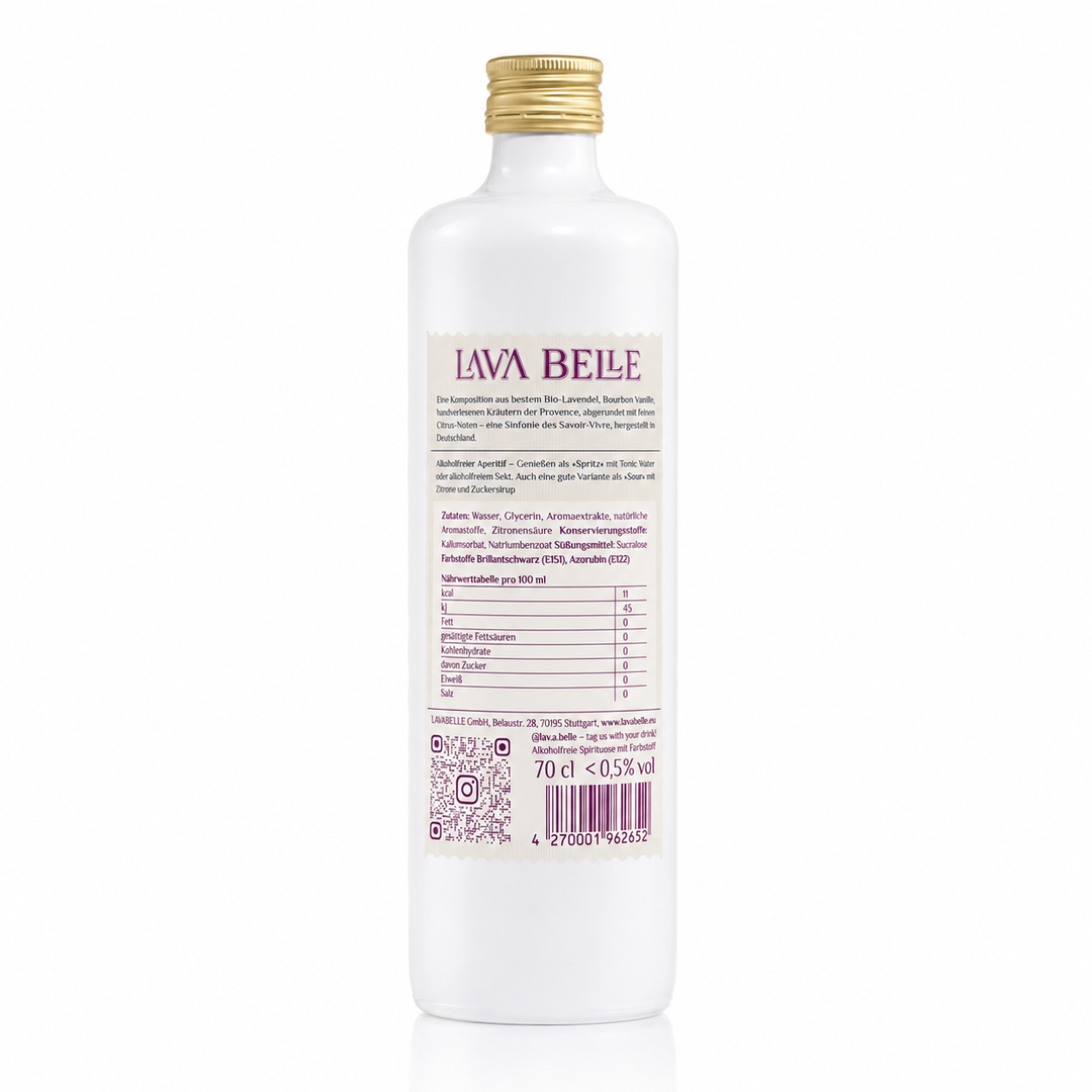 wolkenlosundheiter-Alkoholfreier Aperitif "Liberté" - Lava Belle 700 ml Lavabelle GmbH Stuttgart