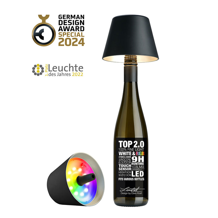 Sompex Top 2.0 Schwarz LED Flaschenleuchte