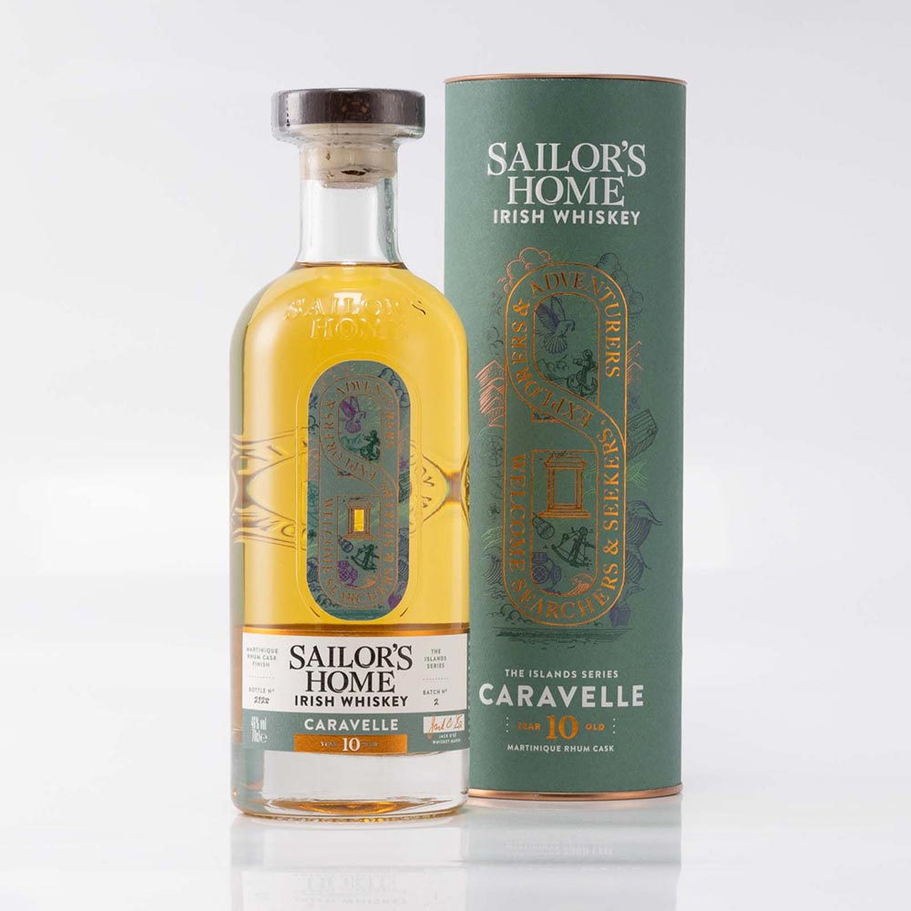 wolkenlosundheiter-Sailor's Home CARAVELLE Irish Whisky, Rum Cask, 10 J. 46 % vol. 700 ml  The Sailor‘s Home Company   