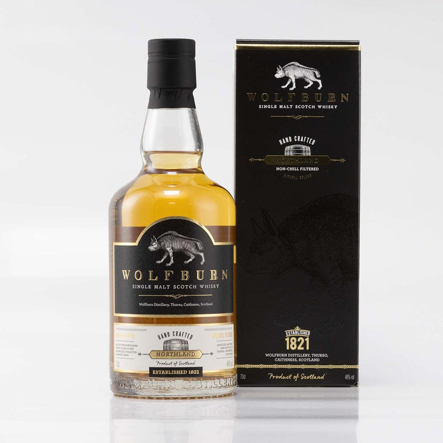 wolkenlosundheiter-Wolfburn NORTHLAND Single Malt Scotch Whisky 46 % vol. 700 ml  Wolfburn Distillery   