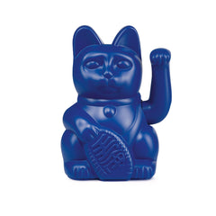 Lucky Cat Dark Blue - Winkekatze "Ehrlichkeit und Verlässlichkeit" 15 cm