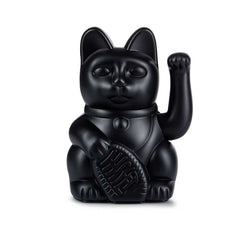Lucky Cat Black - Winkekatze "Eleganz" 15 cm
