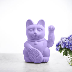 Lucky Cat Lilac - Winkekatze "Optimismus und Zuversicht" 30 cm