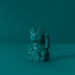 Lucky Cat mini Green - Winkekatze "Familie" 10 cm