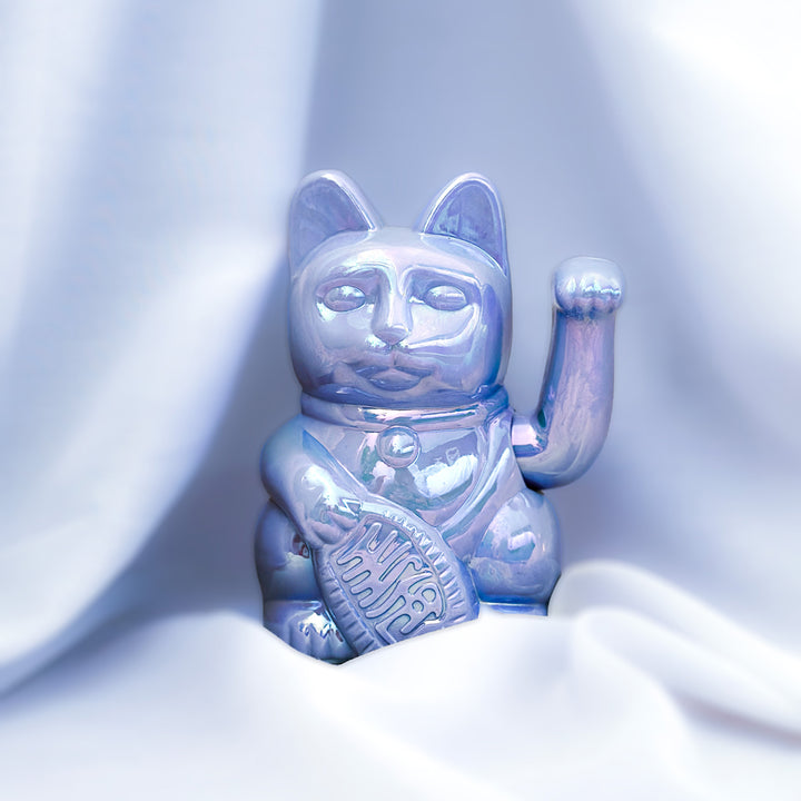 wolkenlosundheiter-Winkekatze “Gelassenheit” - Lucky Cat mini Shiny Bubble Blue 10 cm Donkey Products GmbH & Co. KG