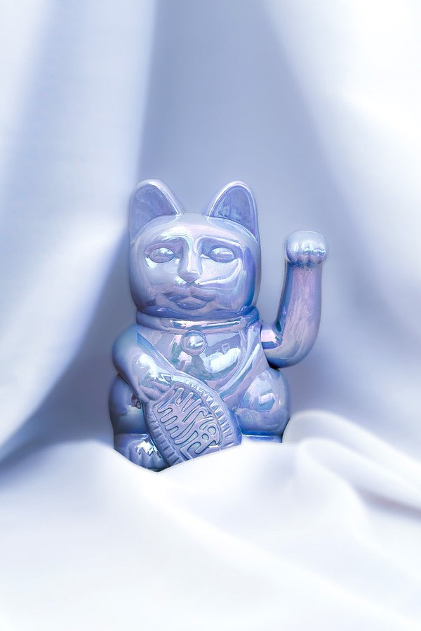 wolkenlosundheiter-Winkekatze “Gelassenheit” - Lucky Cat mini Shiny Bubble Blue 10 cm Donkey Products GmbH & Co. KG