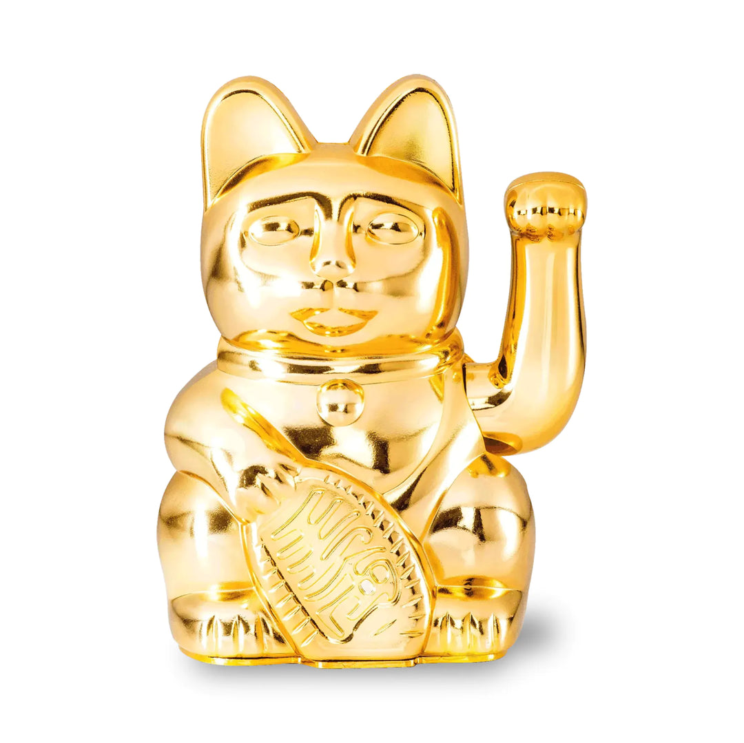 Lucky Cat Shiny Gold - Winkekatze in exklusiver Verpackung "Gerechtigkeit" 15 cm