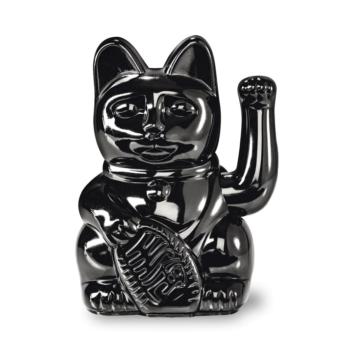 Lucky Cat Shiny Black  - Winkekatze in exklusiver Verpackung 15 cm