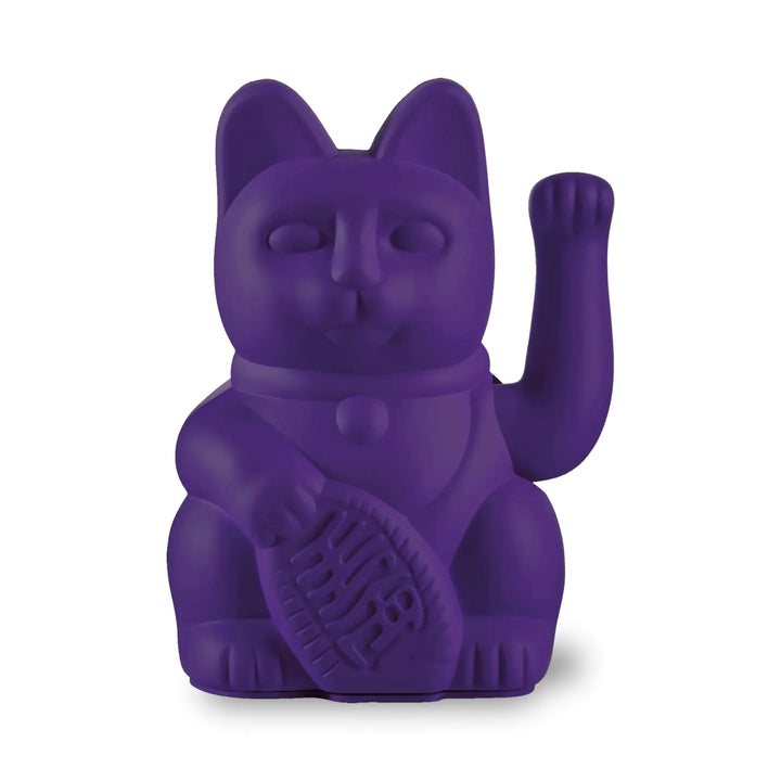 Lucky Cat Violet - Winkekatze "Entspannung und Selbstvertrauen" 15 cm