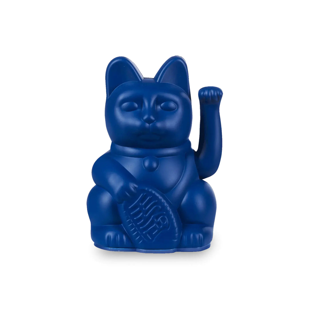 Lucky Cat mini Dark Blue - Winkekatze "Ehrlichkeit und Verlässlichkeit" 10 cm