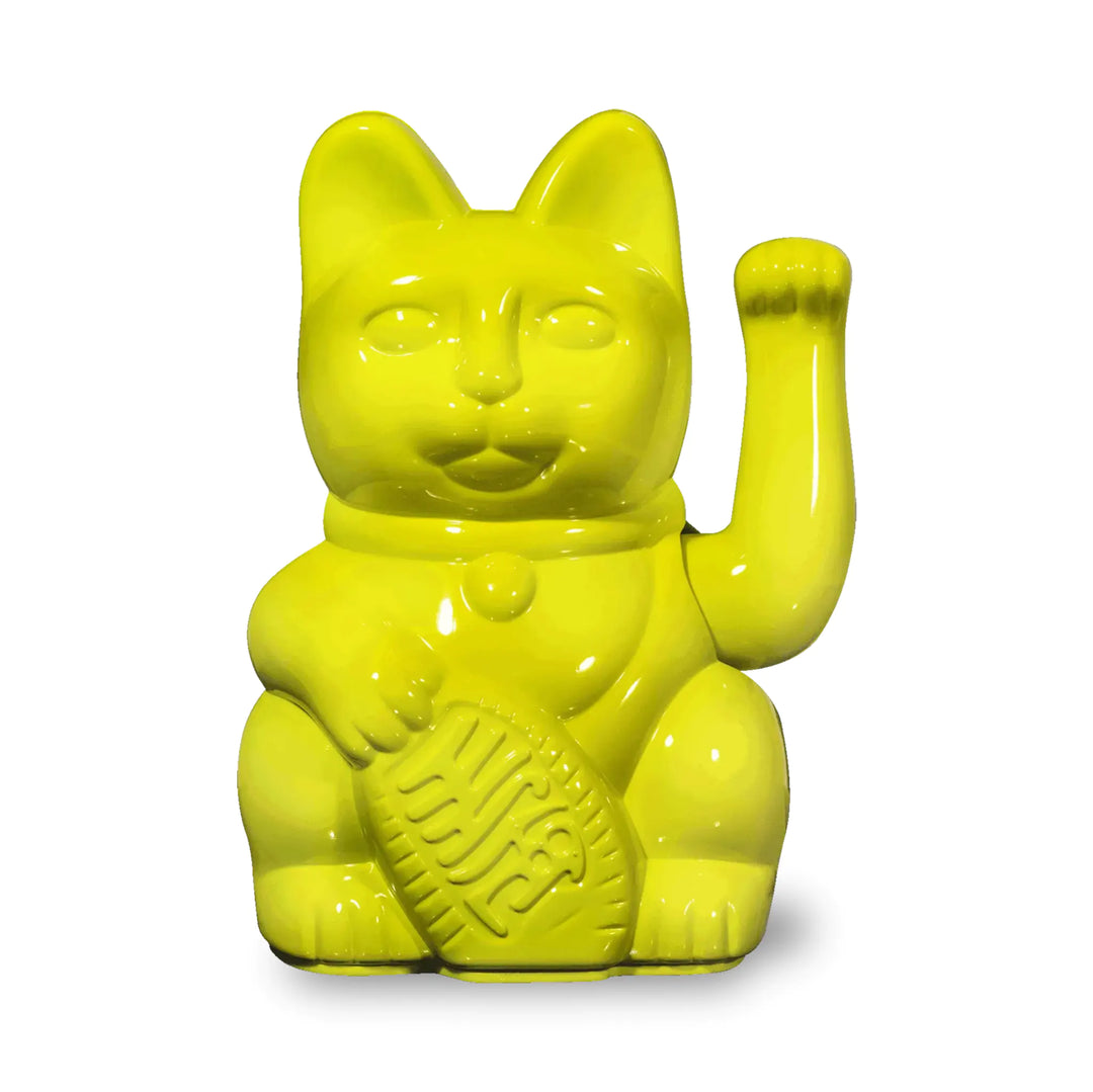 Lucky Cat Glossy Yellow "Freiheit" in Geschenkdose 15 cm