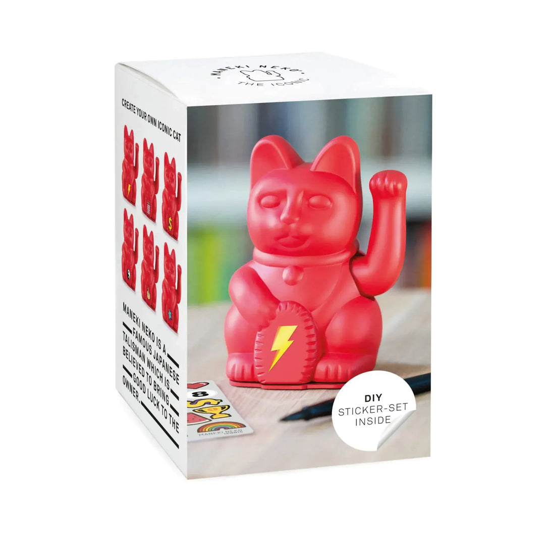 Lucky Cat Iconic Red - Winkekatze DIY Sticker-Set 13 cm