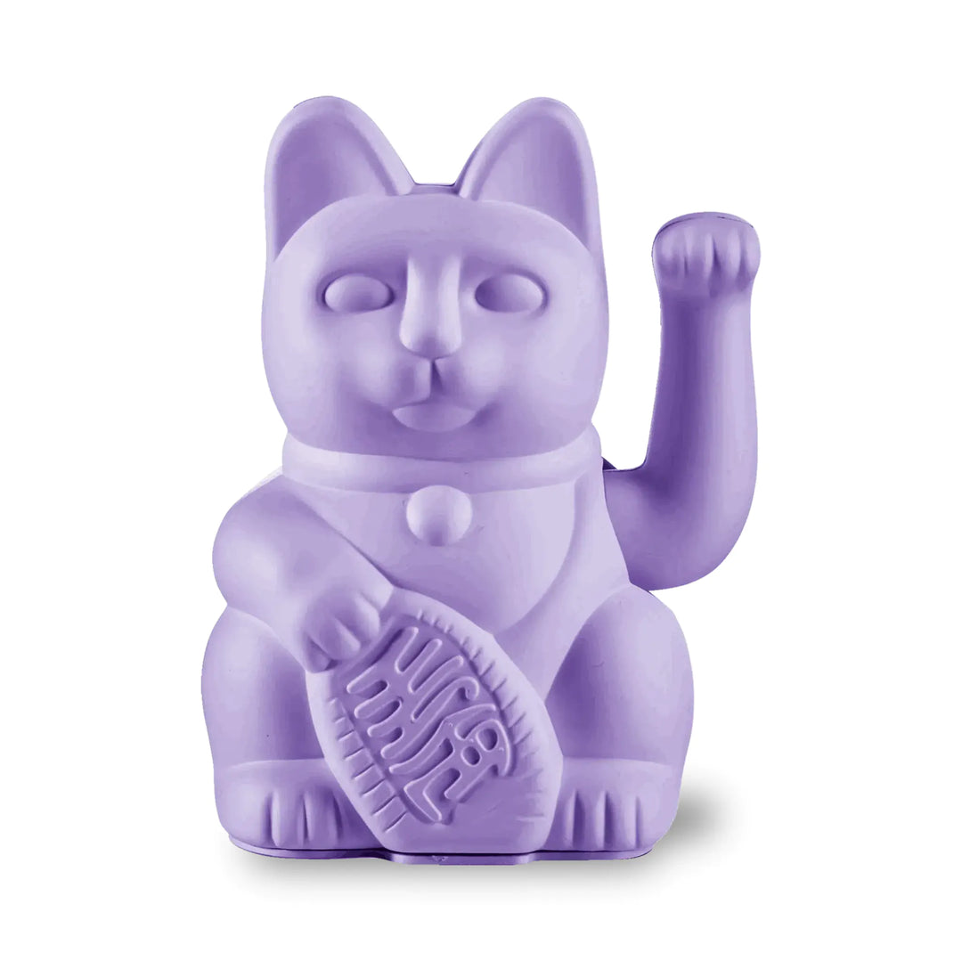 Lucky Cat Lilac - Winkekatze "Optimismus und Zuversicht" 15 cm