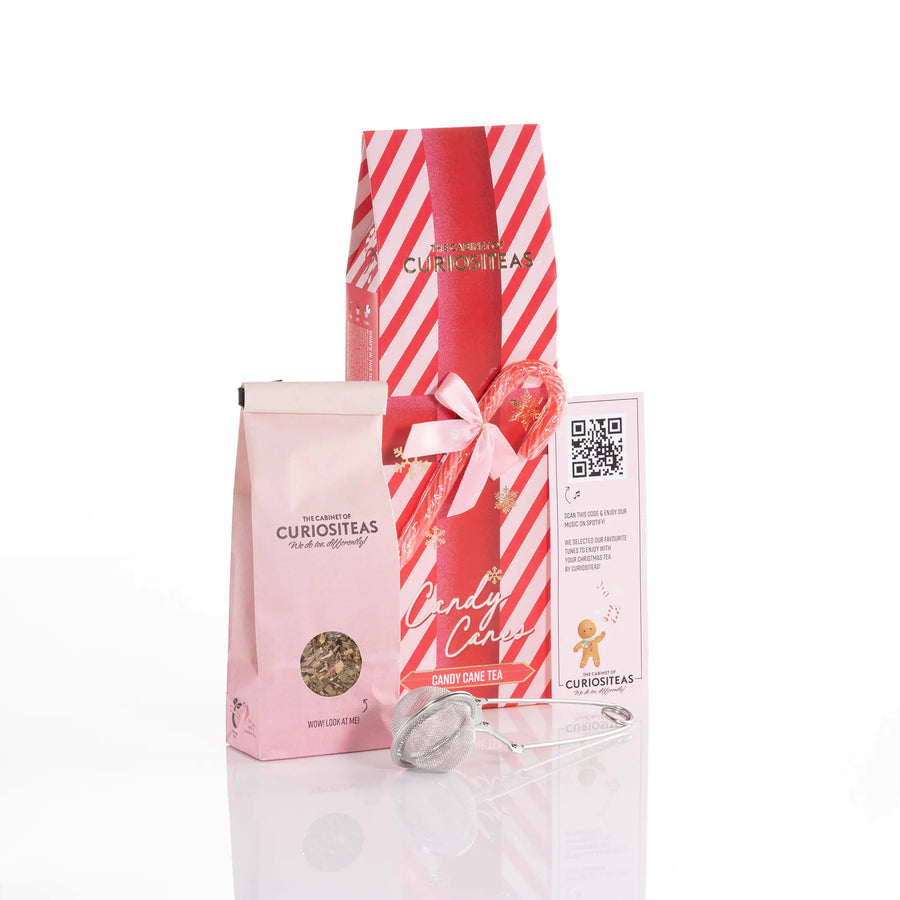 wolkenlosundheiter-Tee mit Teesieb “Candy Canes Tea” - The Cabinet of Curiositeas 70 g Tea Netherlands b.v.