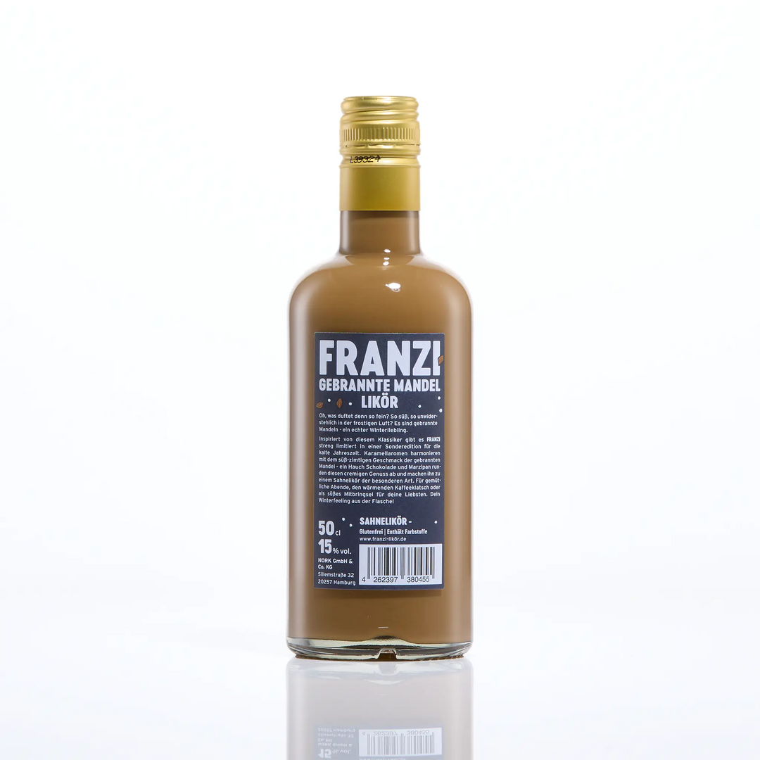 wolkenlosundheiter-FRANZI Gebrannte Mandel  Likör 15 % vol. 500 ml  NORK GmbH & Co. KG   