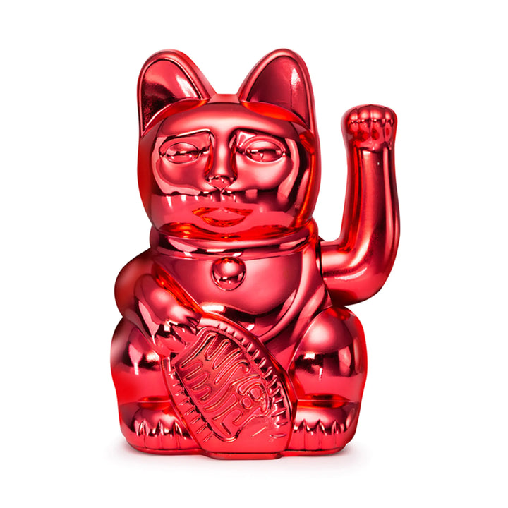 Lucky Cat Shiny Red - Winkekatze "Herzlichkeit" 15 cm