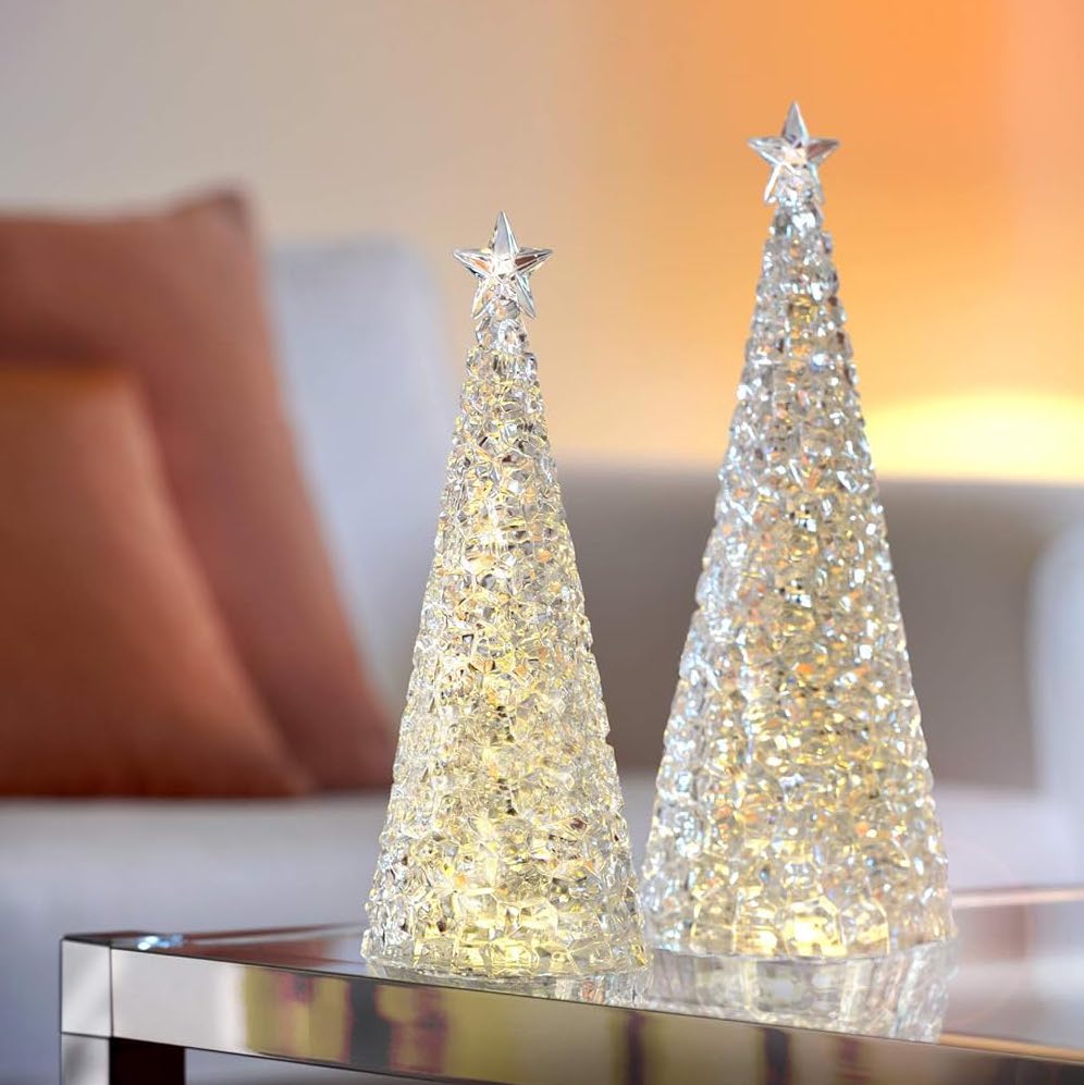 Sompex Lampe Glamor LED Tischleuchte Weihnachtsbaum Acryl – 3 Größen verfügbar – wolkenlos und heiter